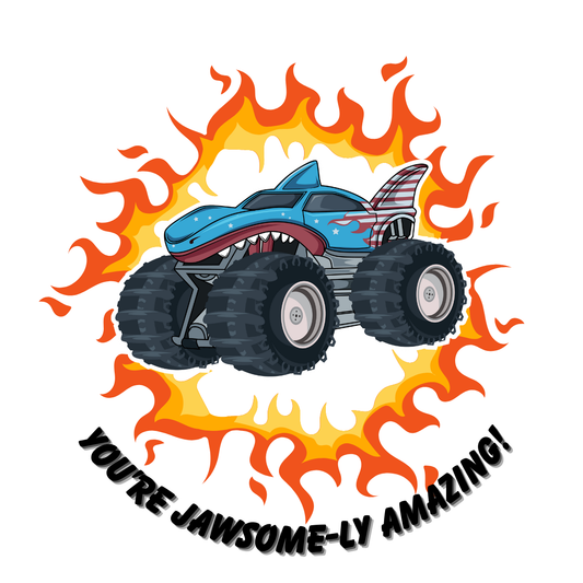 Monster Truck Valentine’s Day sticker digital download